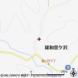 秋田県秋田市雄和萱ケ沢萱ケ沢46周辺の地図