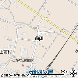 秋田県大仙市四ツ屋（前田）周辺の地図