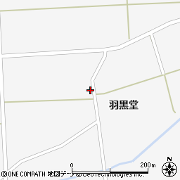 秋田県大仙市太田町駒場羽黒堂周辺の地図