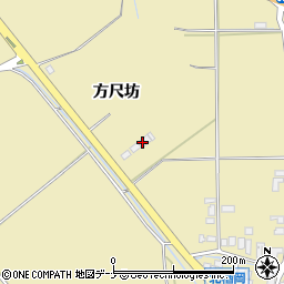 秋田県大仙市北楢岡（方尺坊）周辺の地図