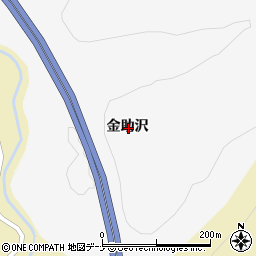秋田県大仙市南外金助沢周辺の地図
