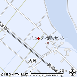 秋田県大仙市神宮寺大坪周辺の地図