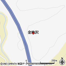 秋田県大仙市南外（金助沢）周辺の地図