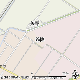 秋田県大仙市四ツ屋谷地周辺の地図