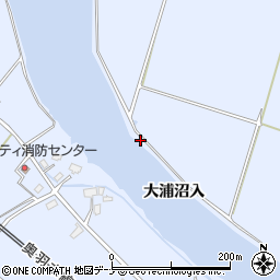 秋田県大仙市神宮寺大浦沼入周辺の地図