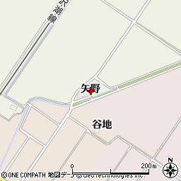 秋田県大仙市鑓見内矢野周辺の地図