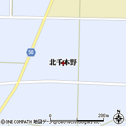 秋田県大仙市太田町川口北千本野周辺の地図