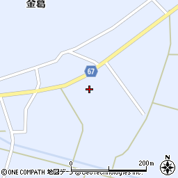 秋田県大仙市神宮寺下金葛周辺の地図