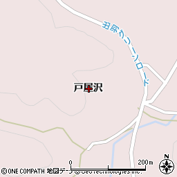 秋田県大仙市大沢郷宿戸屋沢周辺の地図