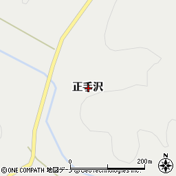 秋田県大仙市正手沢周辺の地図