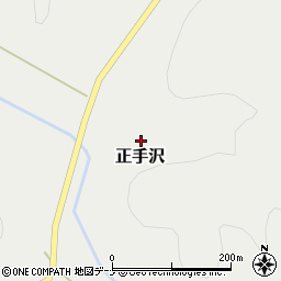 秋田県大仙市正手沢トドメキ周辺の地図