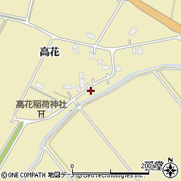 秋田県大仙市北楢岡高花34周辺の地図