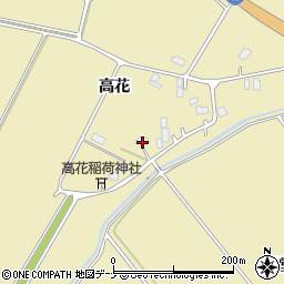 秋田県大仙市北楢岡高花36周辺の地図