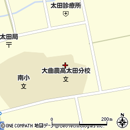 秋田県大仙市太田町横沢窪関南218周辺の地図