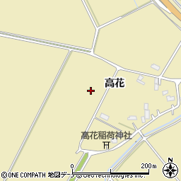 秋田県大仙市北楢岡高花周辺の地図
