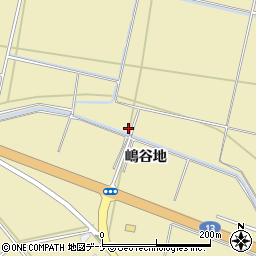 秋田県大仙市北楢岡嶋谷地周辺の地図
