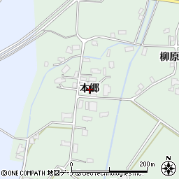 秋田県大仙市長戸呂本郷周辺の地図