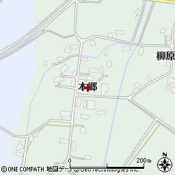 秋田県大仙市長戸呂（本郷）周辺の地図
