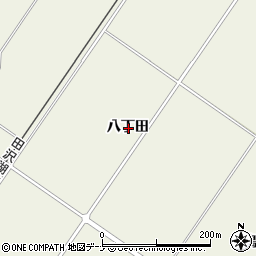 秋田県大仙市鑓見内八丁田周辺の地図