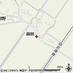 秋田県大仙市鑓見内（前田）周辺の地図