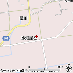 秋田県大仙市清水水畑屋乙周辺の地図