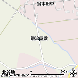 秋田県大仙市鑓見内（鍛治屋敷）周辺の地図