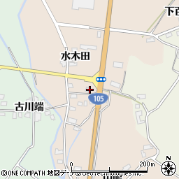 秋田県大仙市四ツ屋水木田24-3周辺の地図