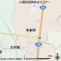 秋田県大仙市四ツ屋（水木田）周辺の地図