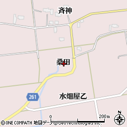 秋田県大仙市清水桑田周辺の地図