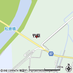 秋田県大仙市長戸呂竹原周辺の地図