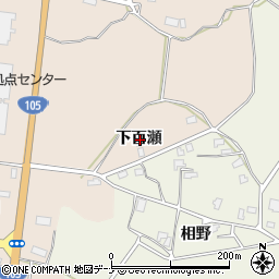 秋田県大仙市四ツ屋下百瀬周辺の地図