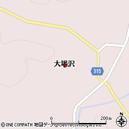 秋田県大仙市大沢郷宿大場沢周辺の地図