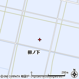 秋田県大仙市神宮寺柳ノ下周辺の地図