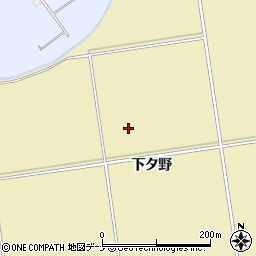 秋田県大仙市北楢岡下タ野周辺の地図