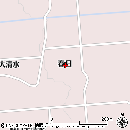 秋田県大仙市清水春日周辺の地図