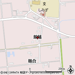 秋田県大仙市清水館越周辺の地図