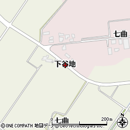 秋田県大仙市鑓見内下谷地周辺の地図