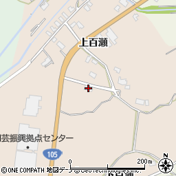 秋田県大仙市四ツ屋上百瀬105周辺の地図