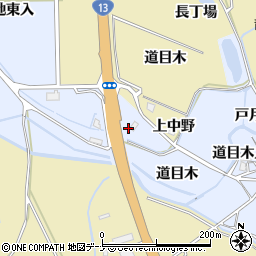 秋田県大仙市神宮寺道目木周辺の地図