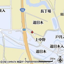 秋田県大仙市北楢岡道目木周辺の地図