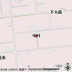 秋田県大仙市清水（中村）周辺の地図