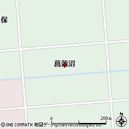 秋田県大仙市太田町国見菖蒲沼周辺の地図