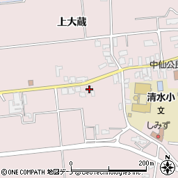 秋田県大仙市清水上大蔵153周辺の地図