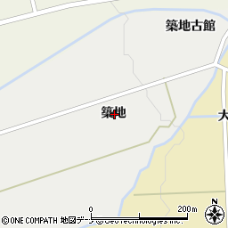 秋田県大仙市太田町太田築地周辺の地図