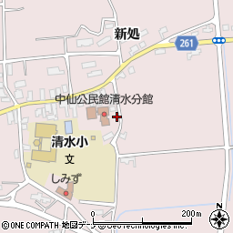 秋田県大仙市清水上大蔵129-2周辺の地図