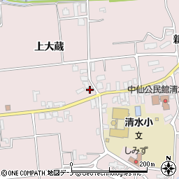 秋田県大仙市清水上大蔵74周辺の地図