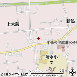 秋田県大仙市清水上大蔵83周辺の地図