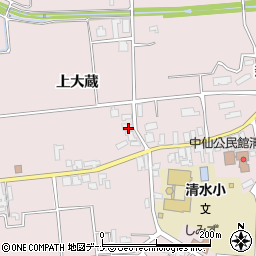 秋田県大仙市清水上大蔵70周辺の地図