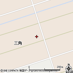 秋田県大仙市太田町斉内（三角）周辺の地図