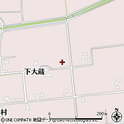 秋田県大仙市清水下大蔵周辺の地図